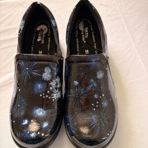 Spring Step Blue Lightning Professional SlipOn Clogs Nurse Medical Womens 11 M